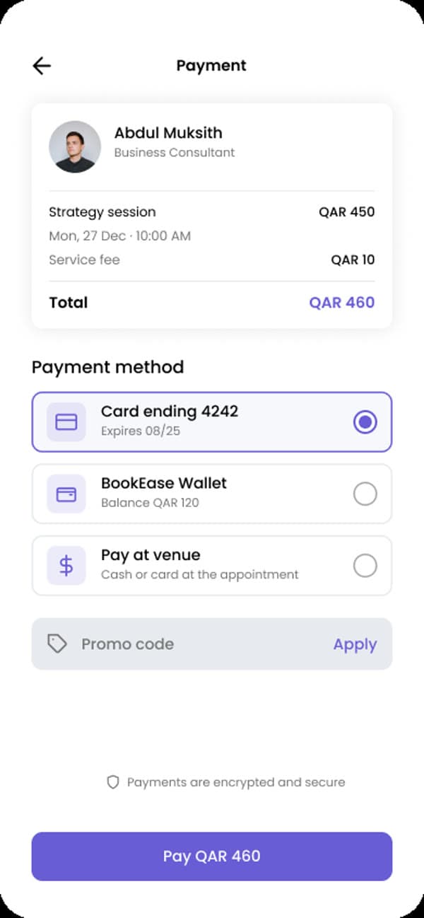 BookEase — Payment