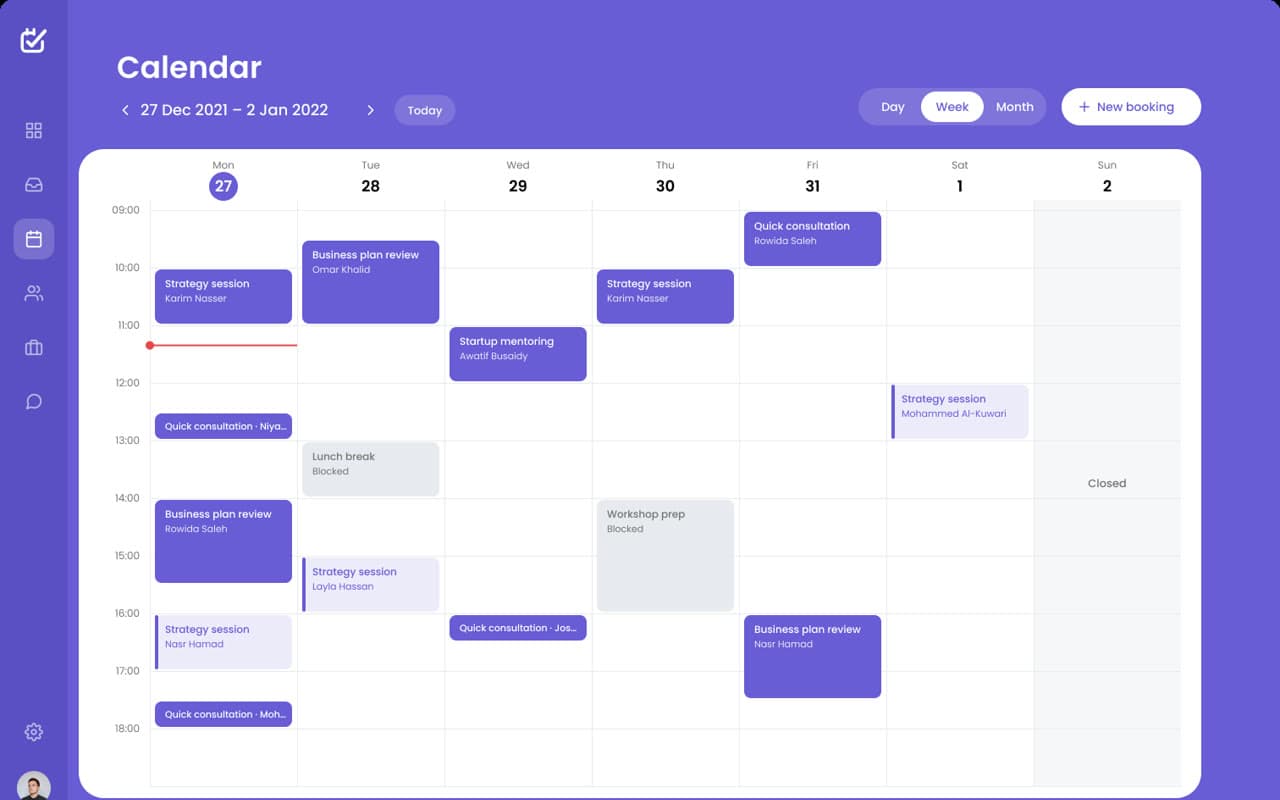 BookEase — Calendar