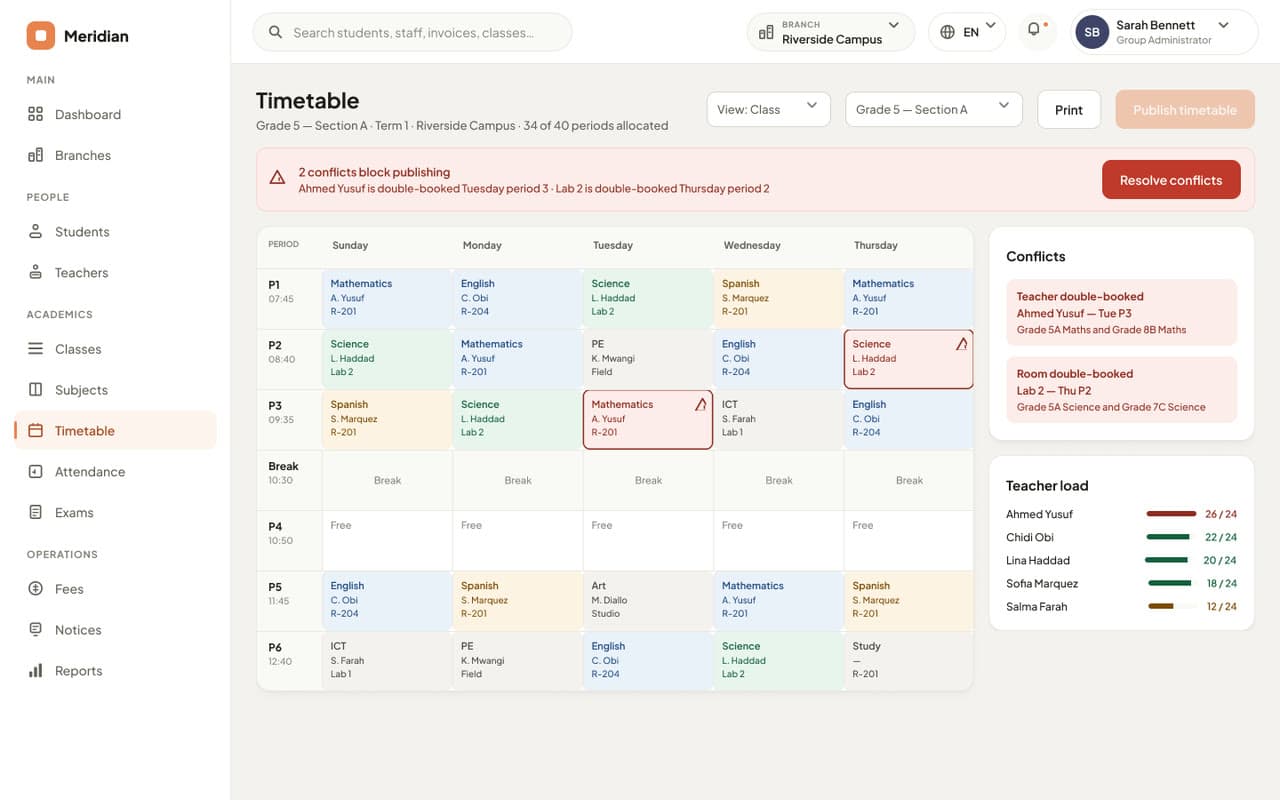 Classbell — Timetable