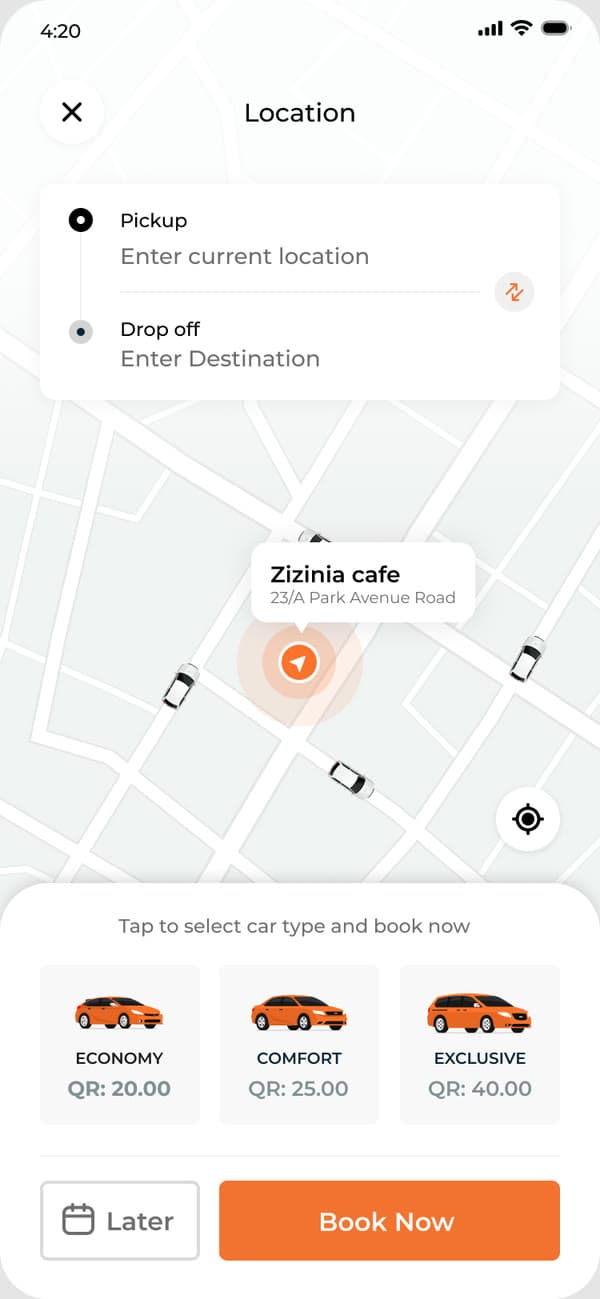 Get2Go — Choose a car