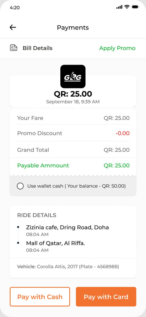 Get2Go — Payment