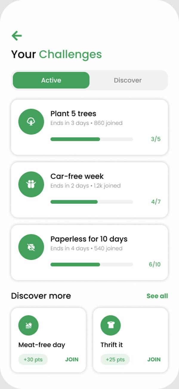 GoGreen — Challenges
