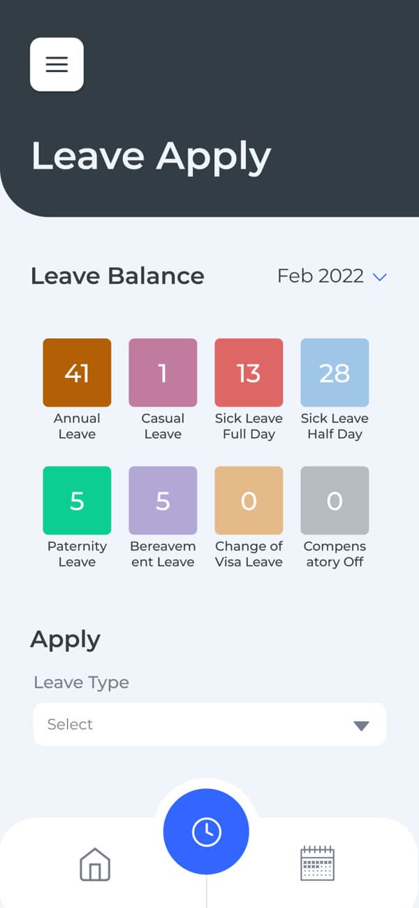 HRMS — Apply for leave