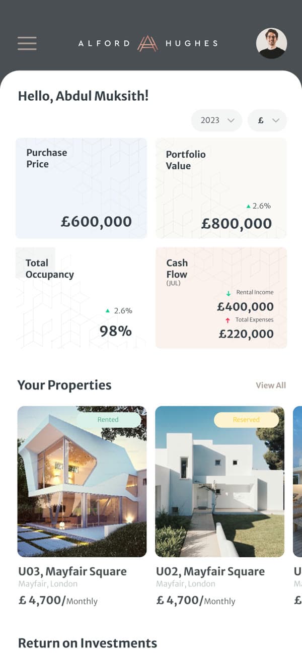 Investor CRM — Dashboard