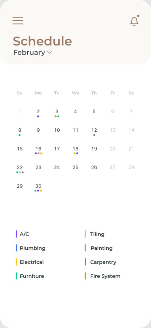 Property Management — Schedule