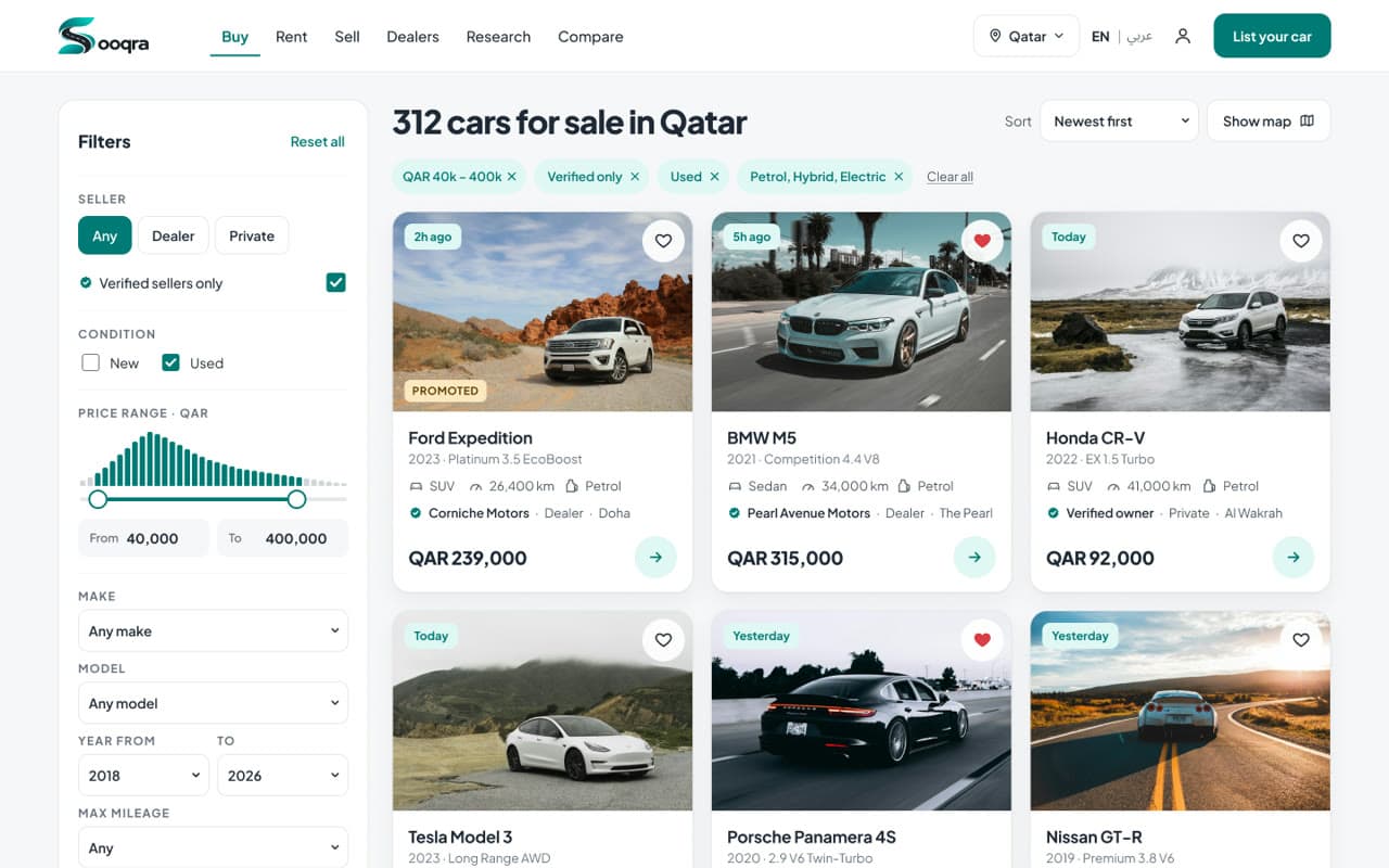 Sooqra — Cars for sale
