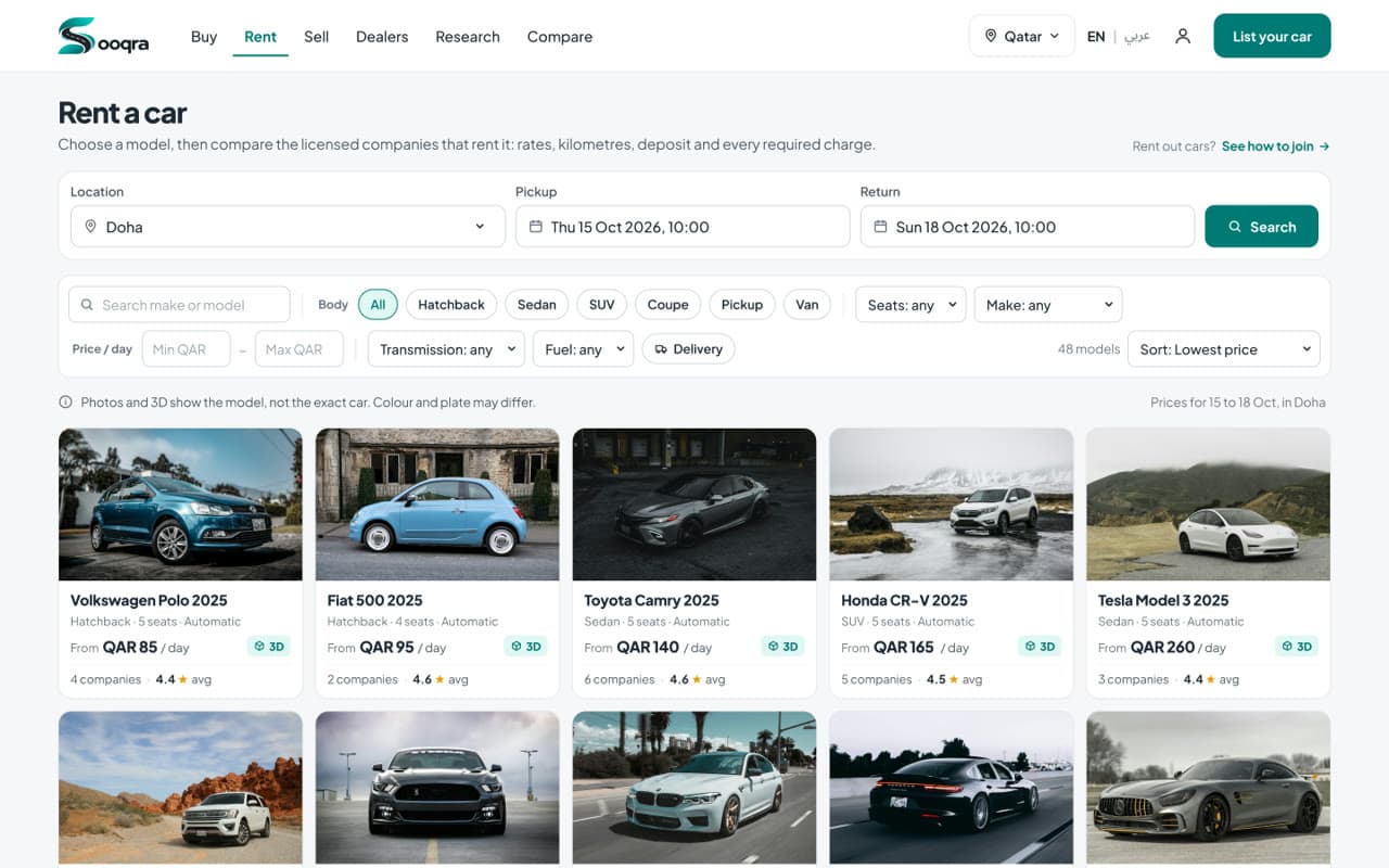 Sooqra — Rentals