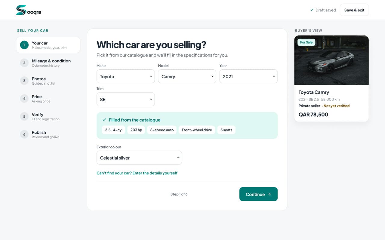 Sooqra — Sell your car