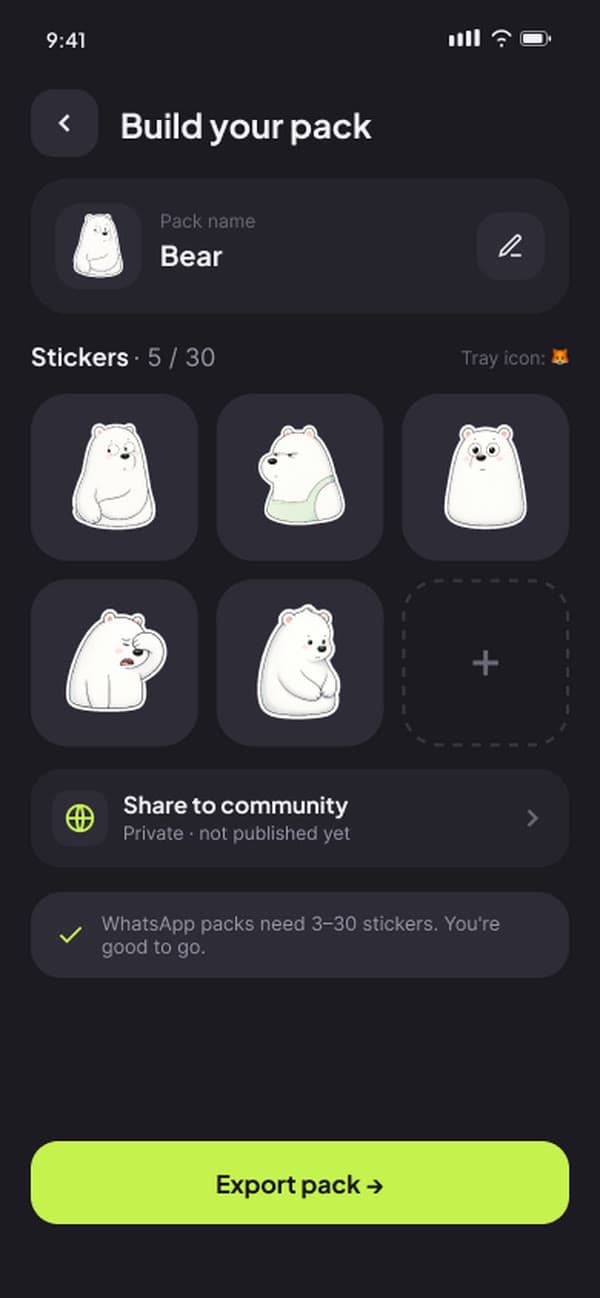 Stickr — Pack builder