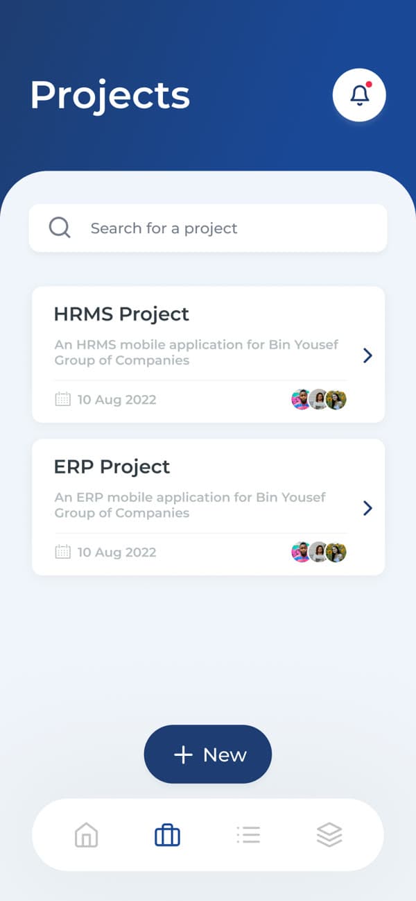 Task Management — Projects