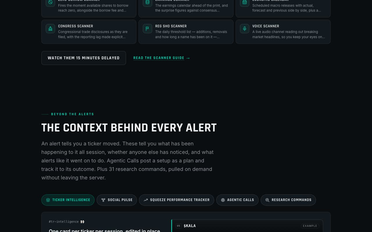 TickerRoom — Ticker intelligence