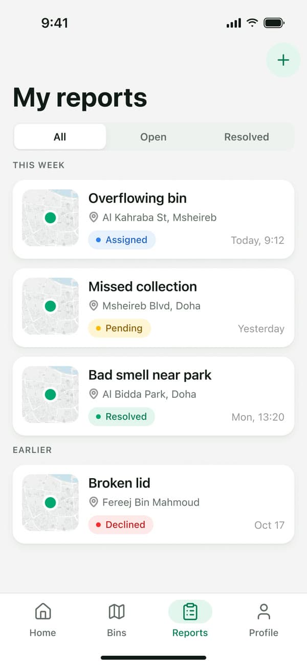 Waste Management — My reports