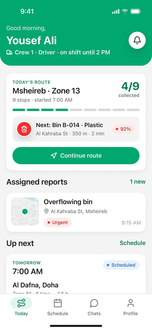 Waste Management — Crew today